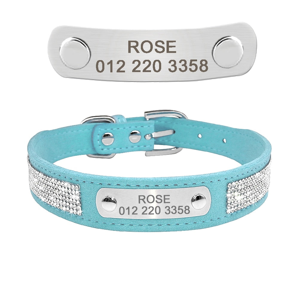 Collier Chien Personnalisé Modèle Strass