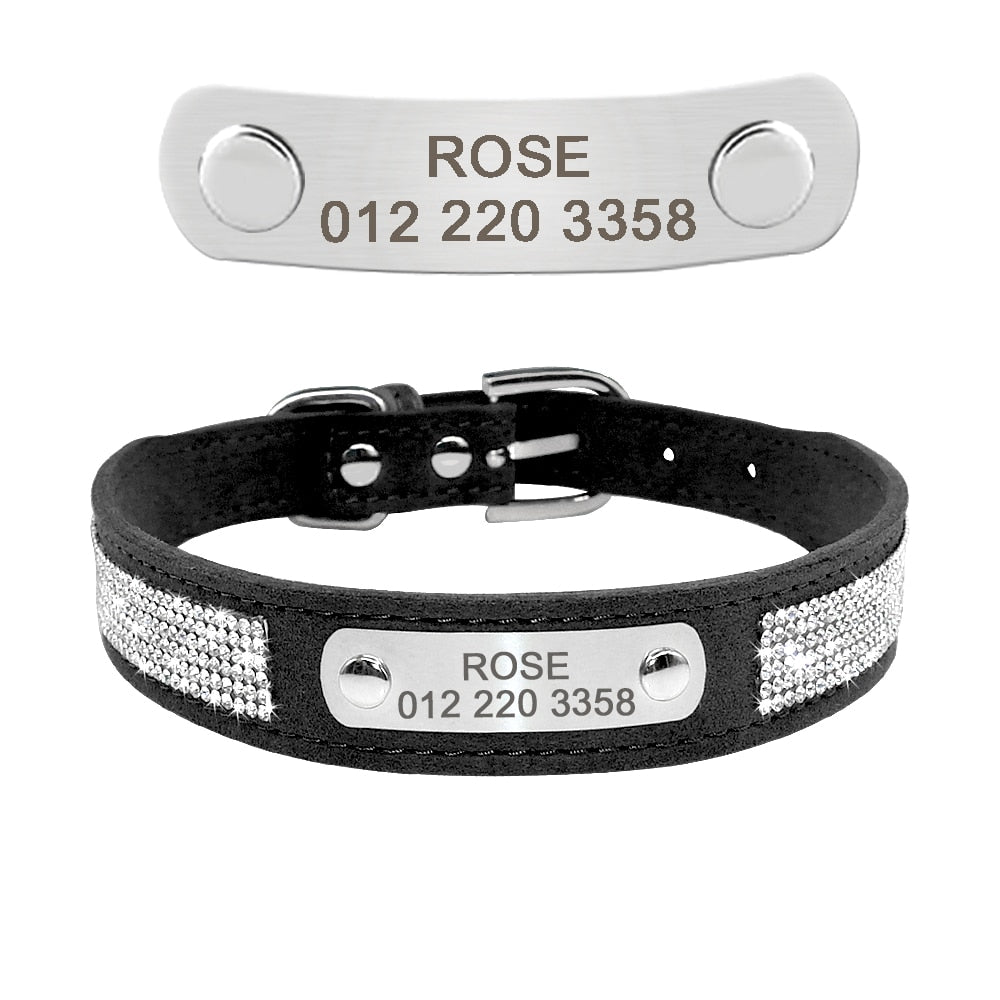 Collier Chien Personnalisé Modèle Strass
