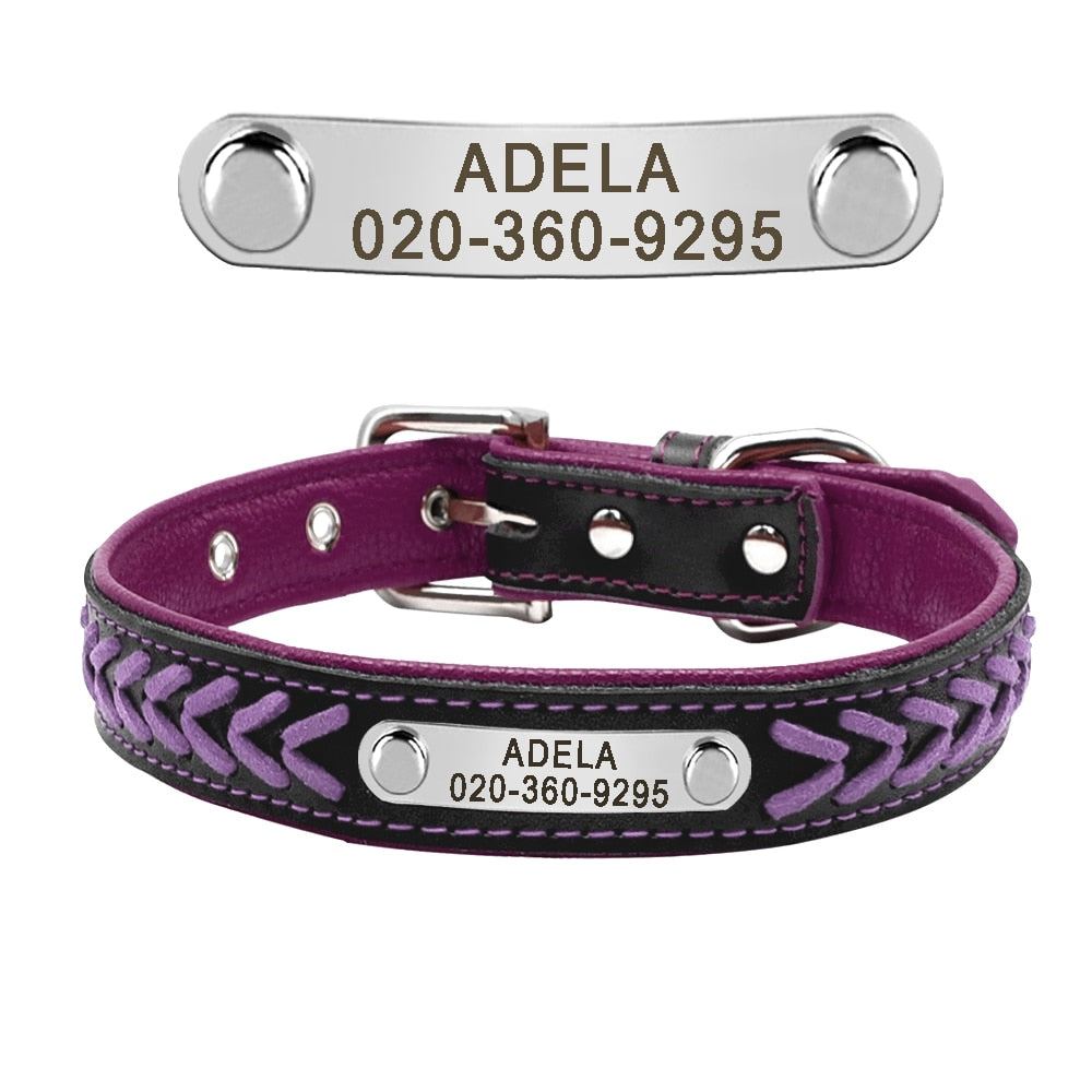 Collier pour Chien Personnalisé Modèle Tressé