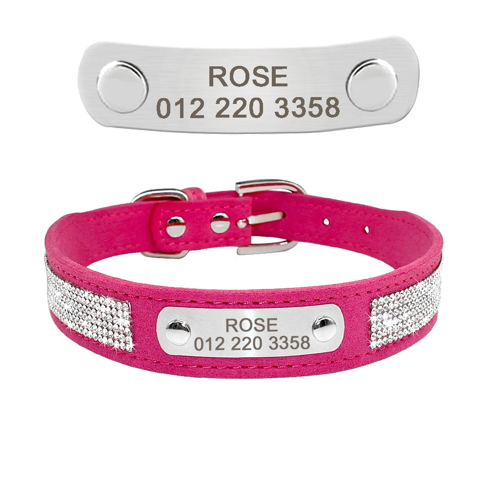 Collier Chien Personnalisé Modèle Strass