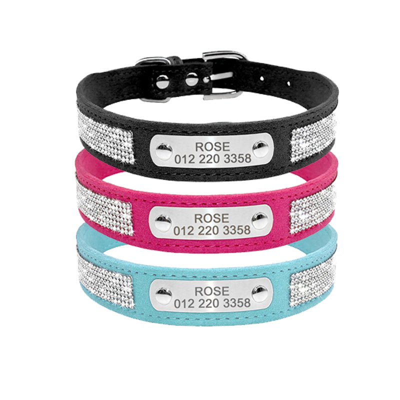 Collier Chien Personnalisé Modèle Strass