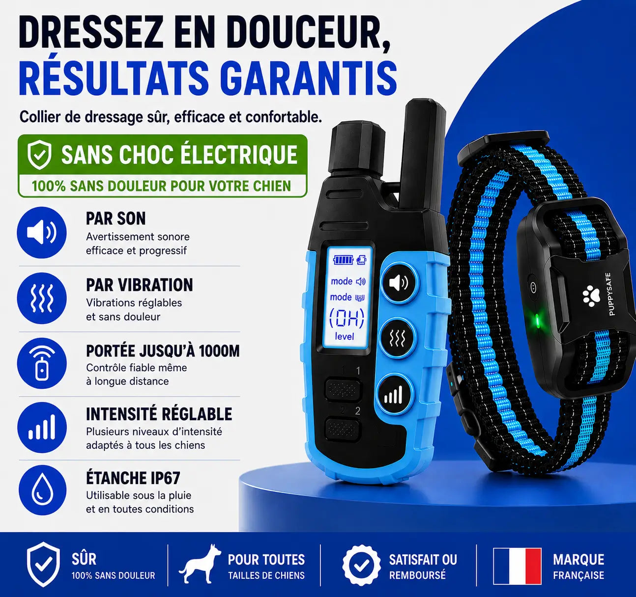 Collier de Dressage PuppySafe - Sans Choc Électrique