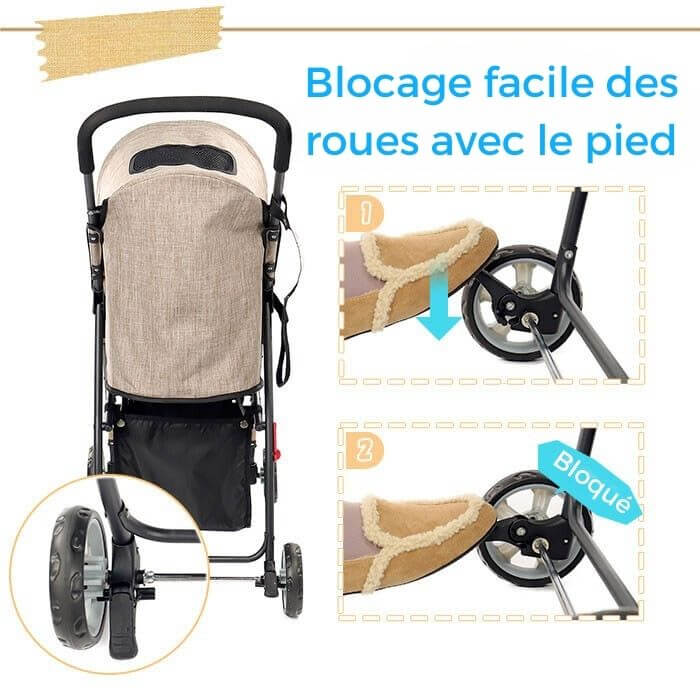 Poussette pour chien pliable et portable ultra-légère