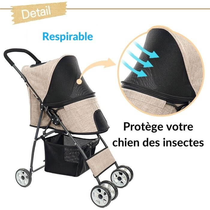 Poussette pour chien pliable et portable ultra-légère