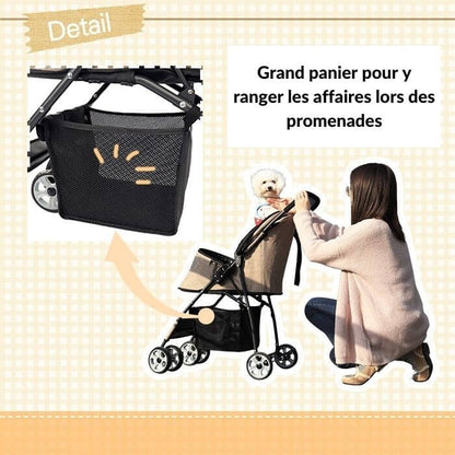 Poussette pour chien pliable et portable ultra-légère