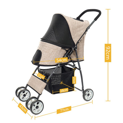 Poussette pour chien pliable et portable ultra-légère